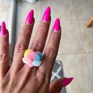 SparkleMuse Rainbow Ring in yellow/pink/blue